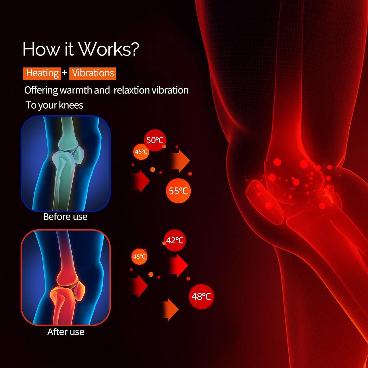 3-in-1 Heated Knee Massager