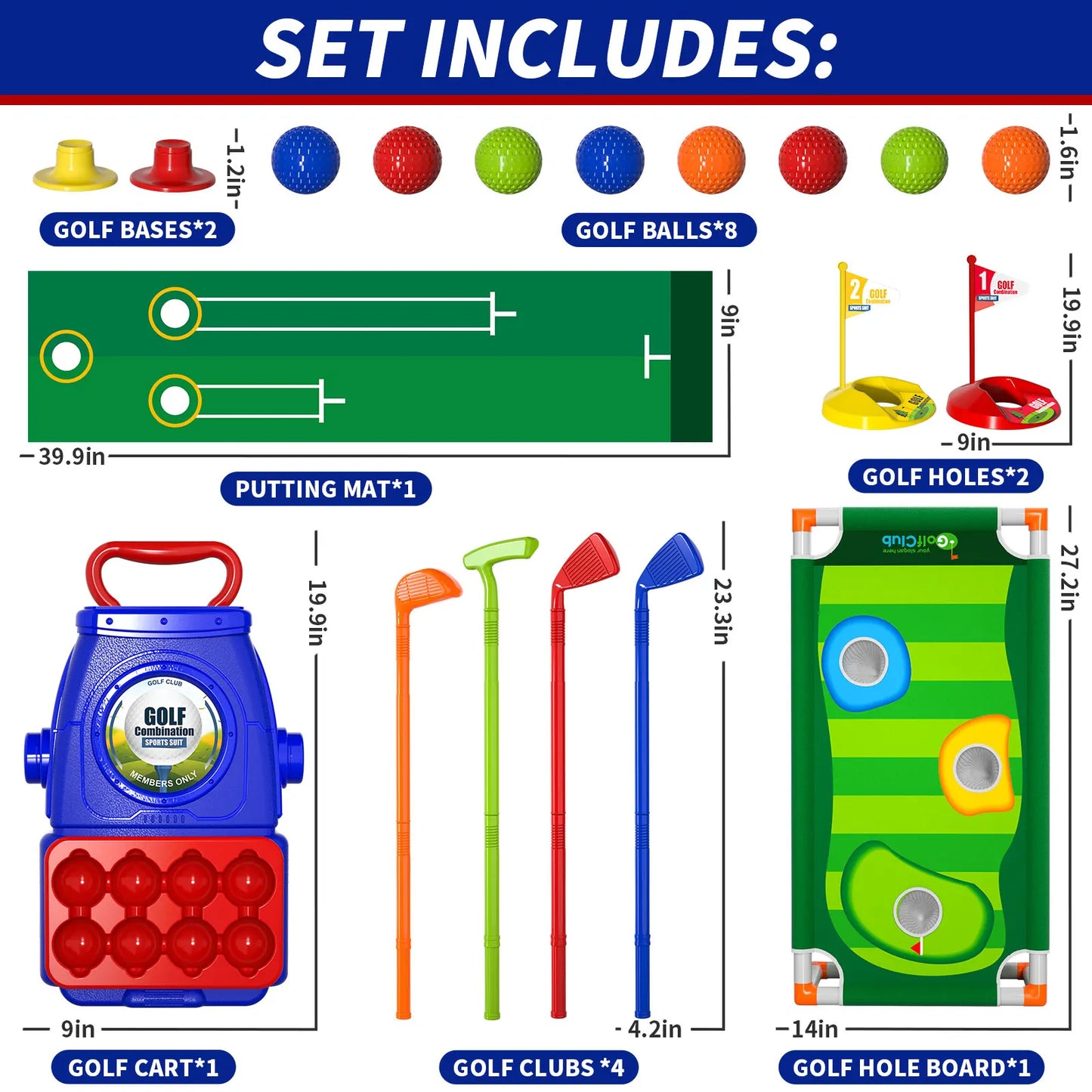 Deluxe Kids Golf Playset