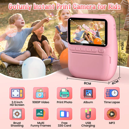 Instant Print Camera for Kids