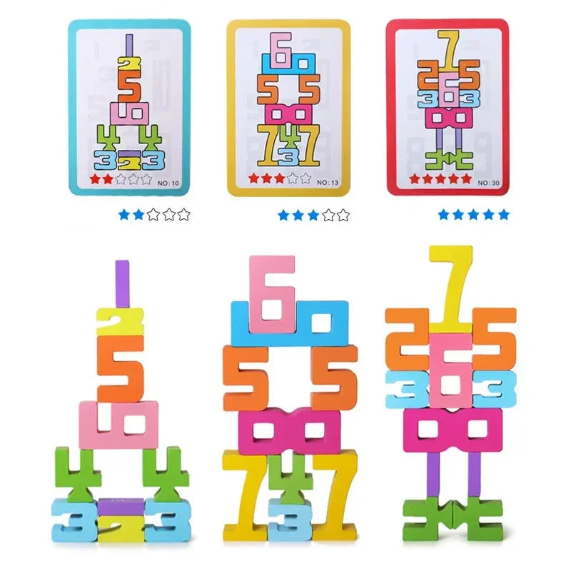 Wooden Number Building Block