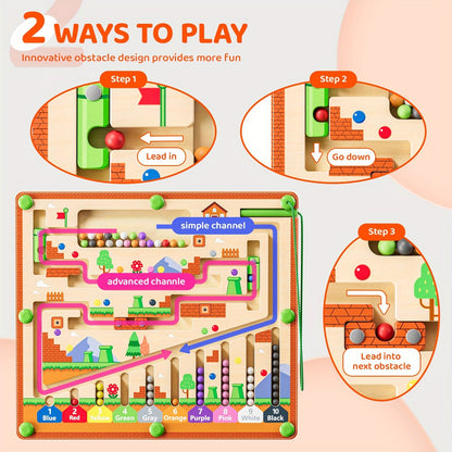 Wooden Magnetic Maze Board