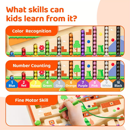 Wooden Magnetic Maze Board